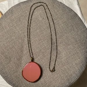 Wooden Painted Pendant Necklace